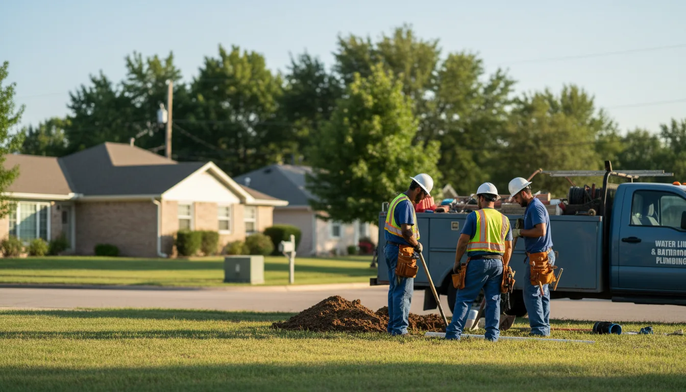 Residential water line and bathroom plumbing service in Silverton, TX
